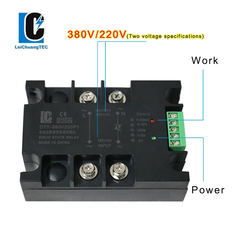 10A-200A single phase AC voltage regulator module 220V 380V power regulator module