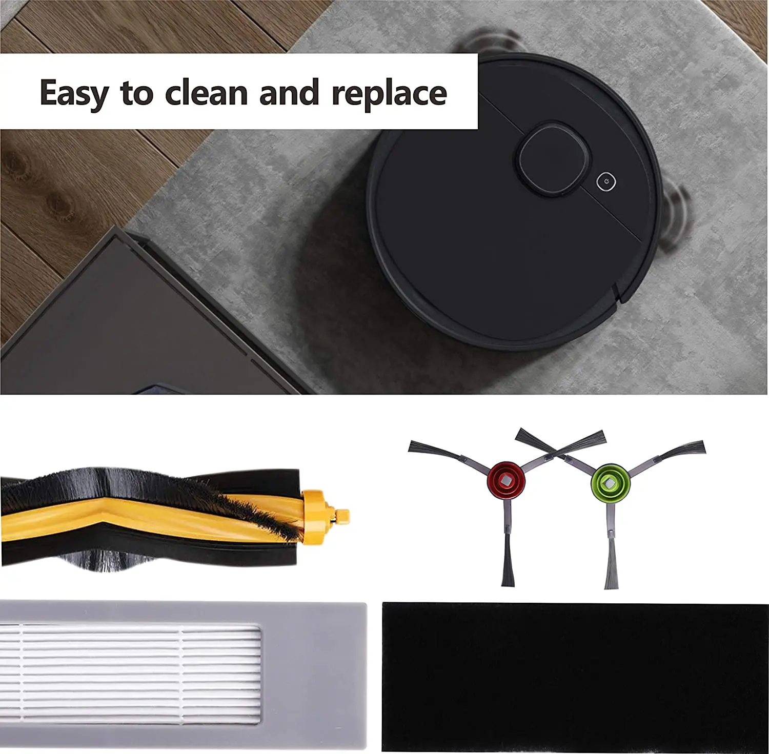 Chính Cọ Bàn Chải Cạnh Bên Bộ Lọc Hepa Chổi Lau Nhà Vải Dishcloth Cho Ecovacs Deebot OZMO 920 950 Robot Hút Bụi Thay Thế