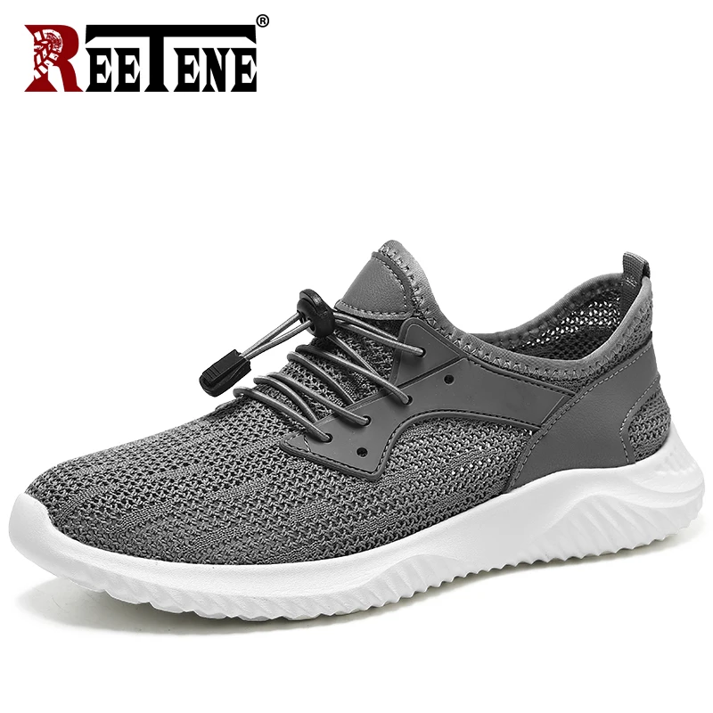 

REETENE Lightweight Sneakers Men Breathable Shoes Male Footwear Comfort Sport Net Shoes For Men Big Size 38-46 Men'S Mesh Shoes