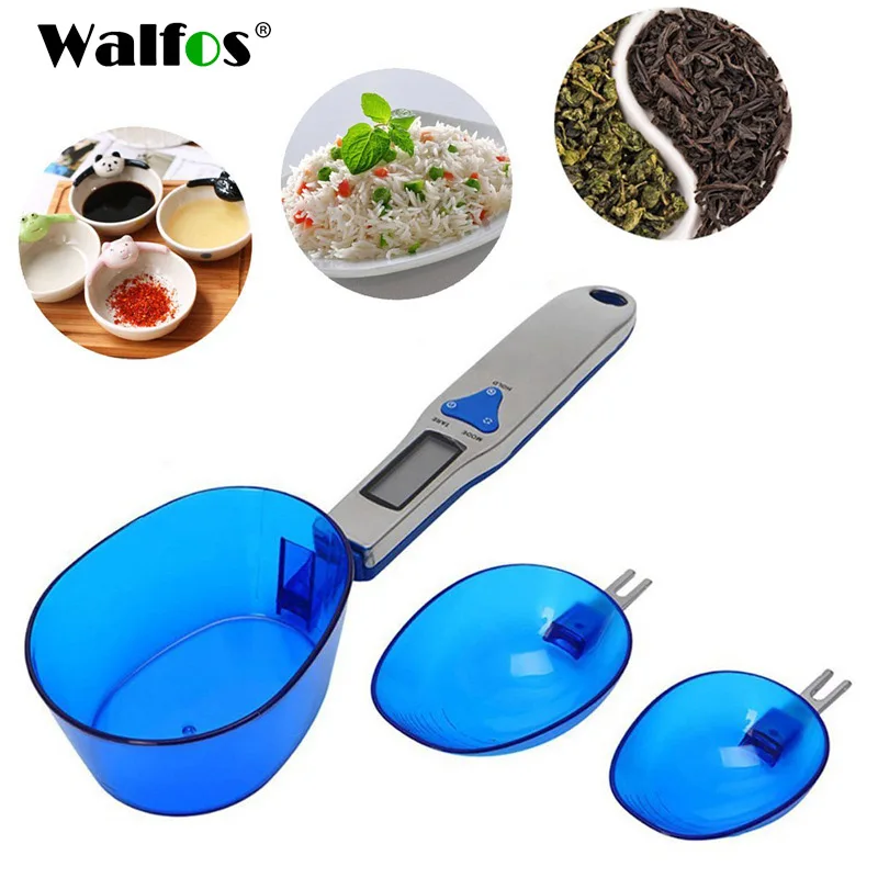 

WALFOS 3 Pcs/Set Kitchen Measuring Spoon Electronic Digital Spoon Scale 300/0.1g Kitchen Scales Measuring Spoons Set