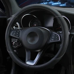 Car Steering Wheel Cover PU Leather Protector Decorative Embossing Fashion  Skidproof Universal Automotive Accessories Interior