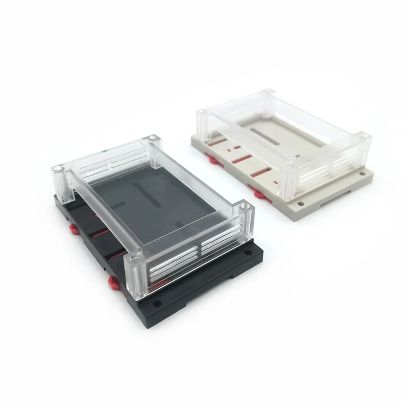 

Free Ship1pcs 145x90x40mm Transparent Cover Mount PLC Din Rail Enclosure ABS/PC Plastic Industrial Electrical Din Rail Enclosure