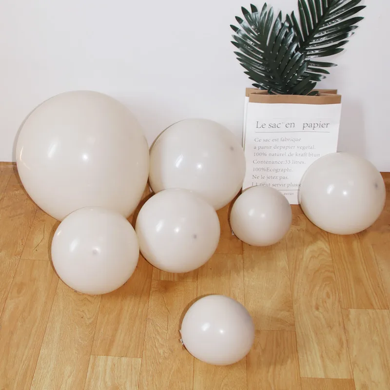 5/10/12/18inch sand white Retro balloons Birthday Party Decor Retro balloons garland kit Birthday Baby Shower wedding decoration