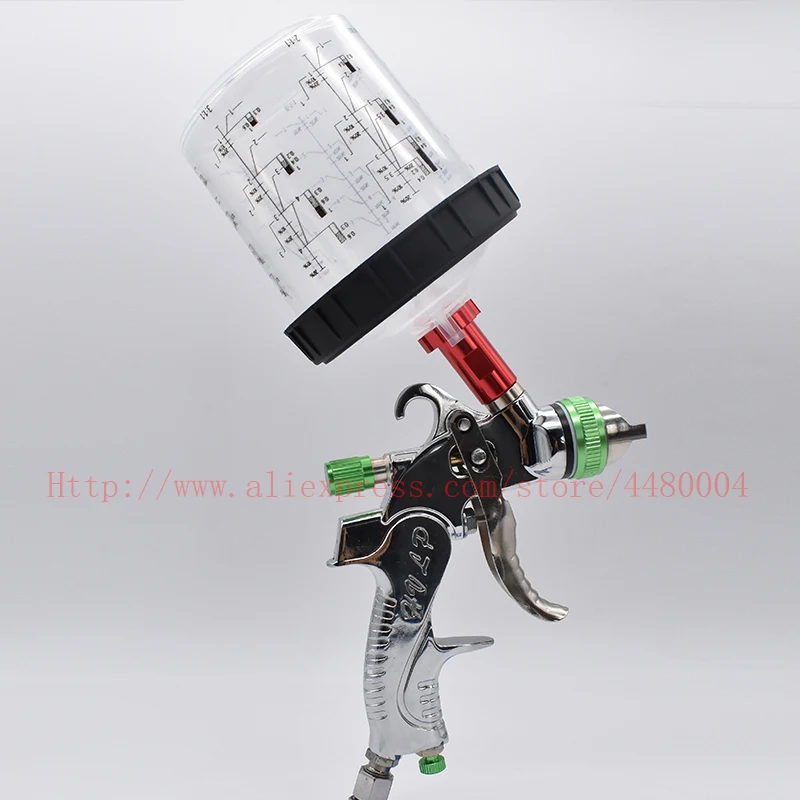 Juego de PISTOLA DE PULVERIZACIÓN HVLP, boquilla de 1,4mm + 1,7mm + 2,0mm, pistola de pulverización de pintura con taza mezcladora, aerógrafo profesional, PISTOLA DE PULVERIZACIÓN para pintar coches