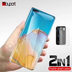 Tempered Glass For Huawei P40 Lite 5G P40Lite E Full Screen Protector For Huawei P 40 Pro Plus Glass + Camera Lens Film 5D Safe