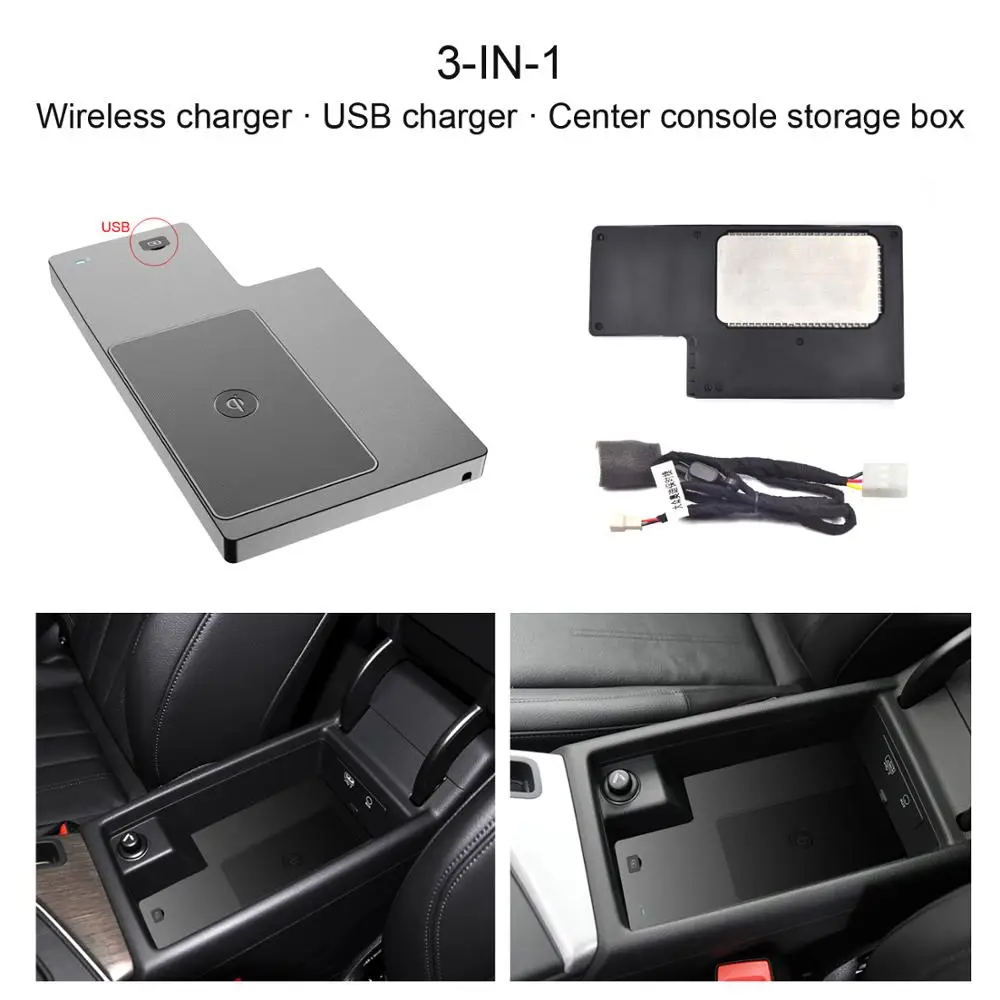 Quick Wireless Charger For Audi A4L A4 A5 A6L A6 A7 2017 2018 QI Fast Mobile Phone 10W Hidden Car Dashboard Holder Charging Pad