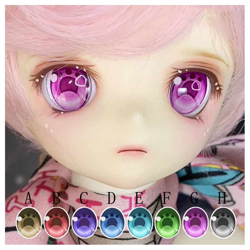 

8 colors BJD eyes 10mm-14mm-18mm-24mm doll acrylic eyeballs for 1/8 1/6 1/4 1/3 BJD SD doll accessories doll eyes