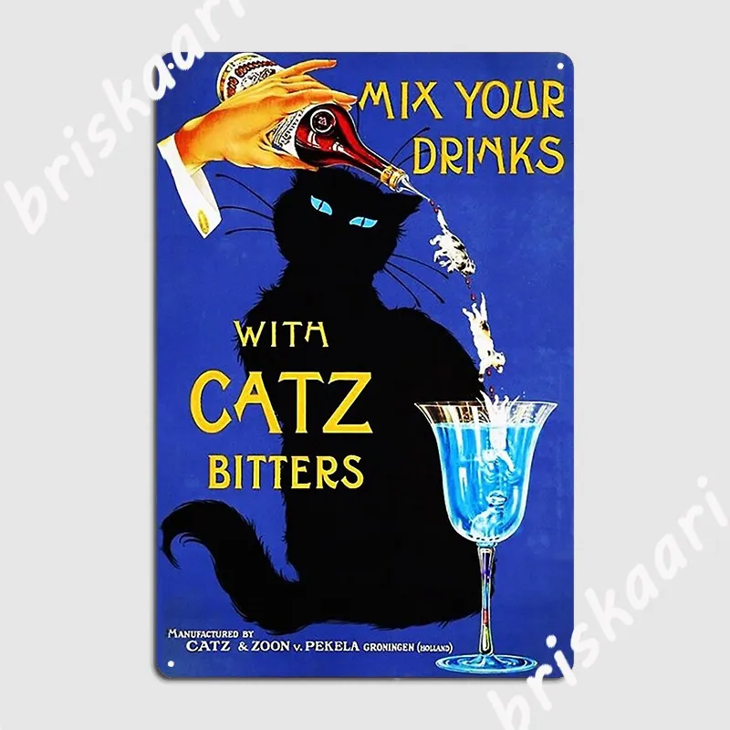 Catz Bitter Metal Sign Kitchen Wall Plaque Pub Custom Tin Sign Poster