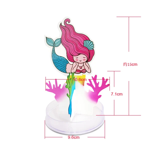 

2022 15x11cm Pink Magic Growing Paper The Mermaid Legend Tree Kit Artificial Trees Funny Educational Science Kids Toys Novelty