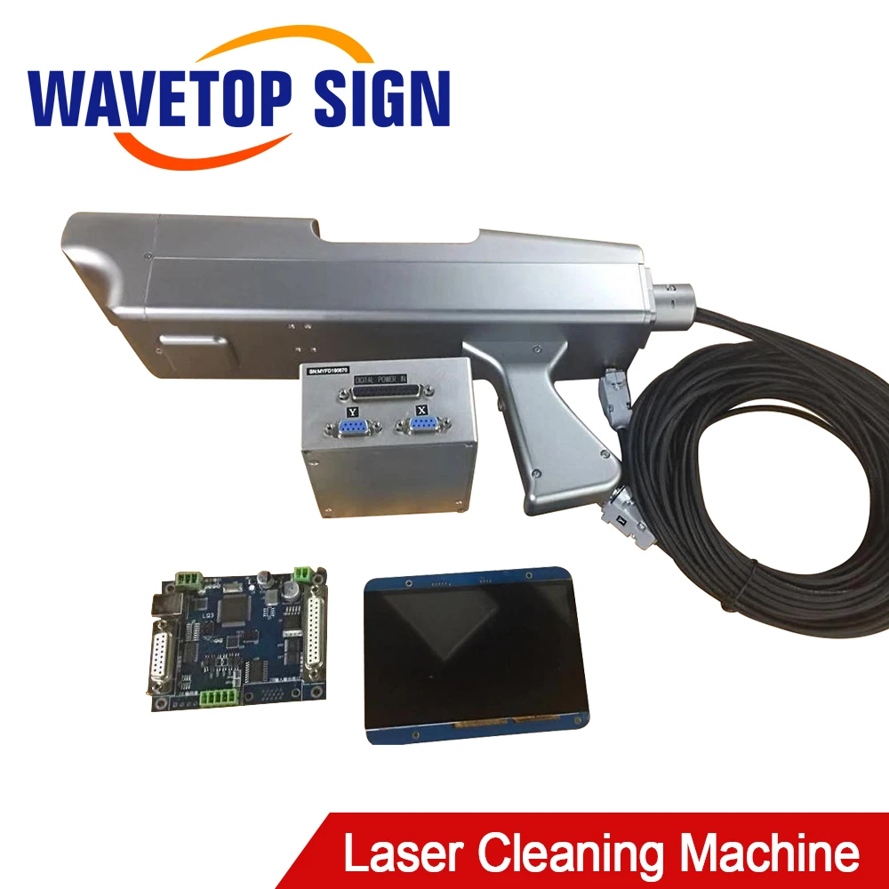 WaveTopSign Laser Welding Cleaning Rust Remover Head and Controller RYF10-QX210