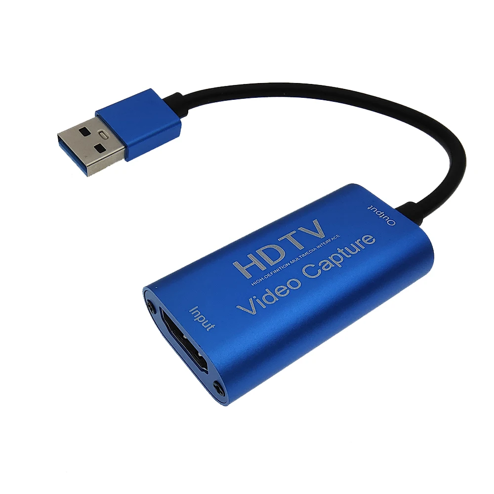 HDMI USB Video Capture Card HD 1080P HDMI Video Capture สำหรับบันทึกเกมที่ถ่ายทอดสดออกอากาศ