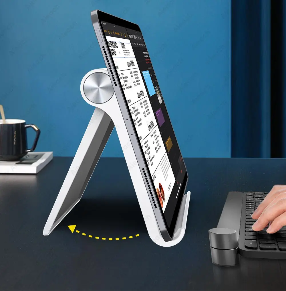 Support de tablette pliable réglable pour iPad 7.9 à 11 pouces, Support de tablette Xiaomi Samsung, Support de bureau pour téléphone portable