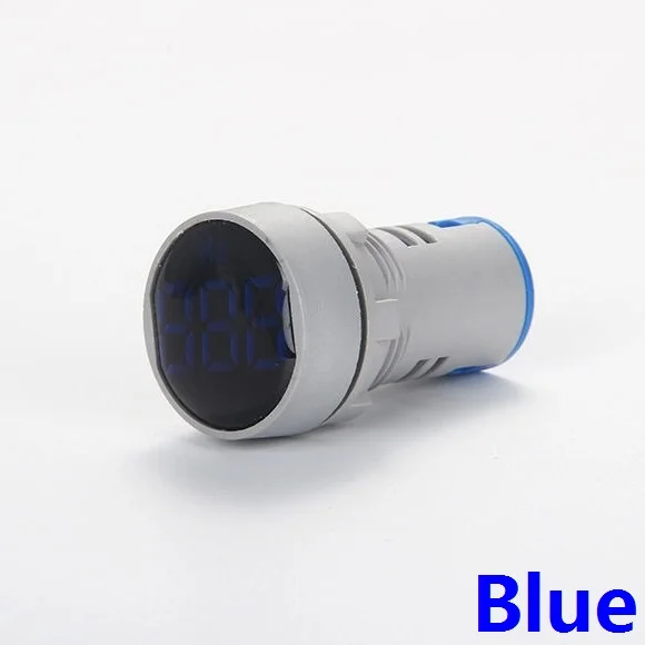 مؤشر مؤشر مؤشر LED دائري ، 22 مللي متر ، تيار متردد 20-500 فولت ، مؤشر رقمي ، أحمر ، أصفر ، أخضر ، أزرق ، أبيض