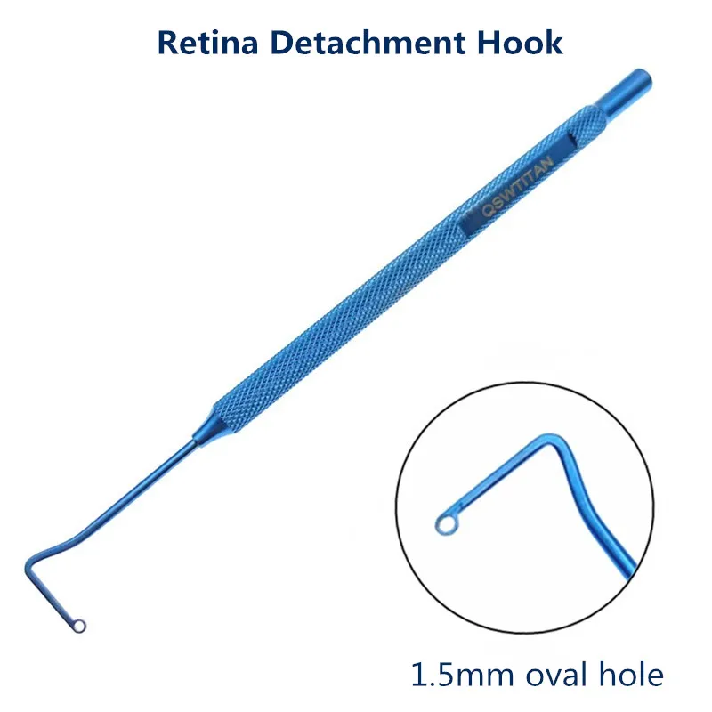 

Titanium Retina Detachment Hook with 1.5mm Oval Hole training tool Ophthalmic surgical Instruments