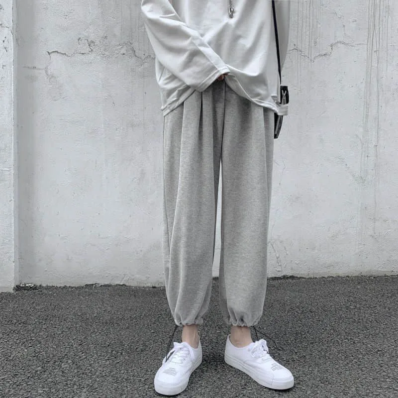 

Casual Sweatpants Men Women Sports Pants Mens Clothing Spring Summer Fashion Men's Korean Loose Straight Drawstring Feet