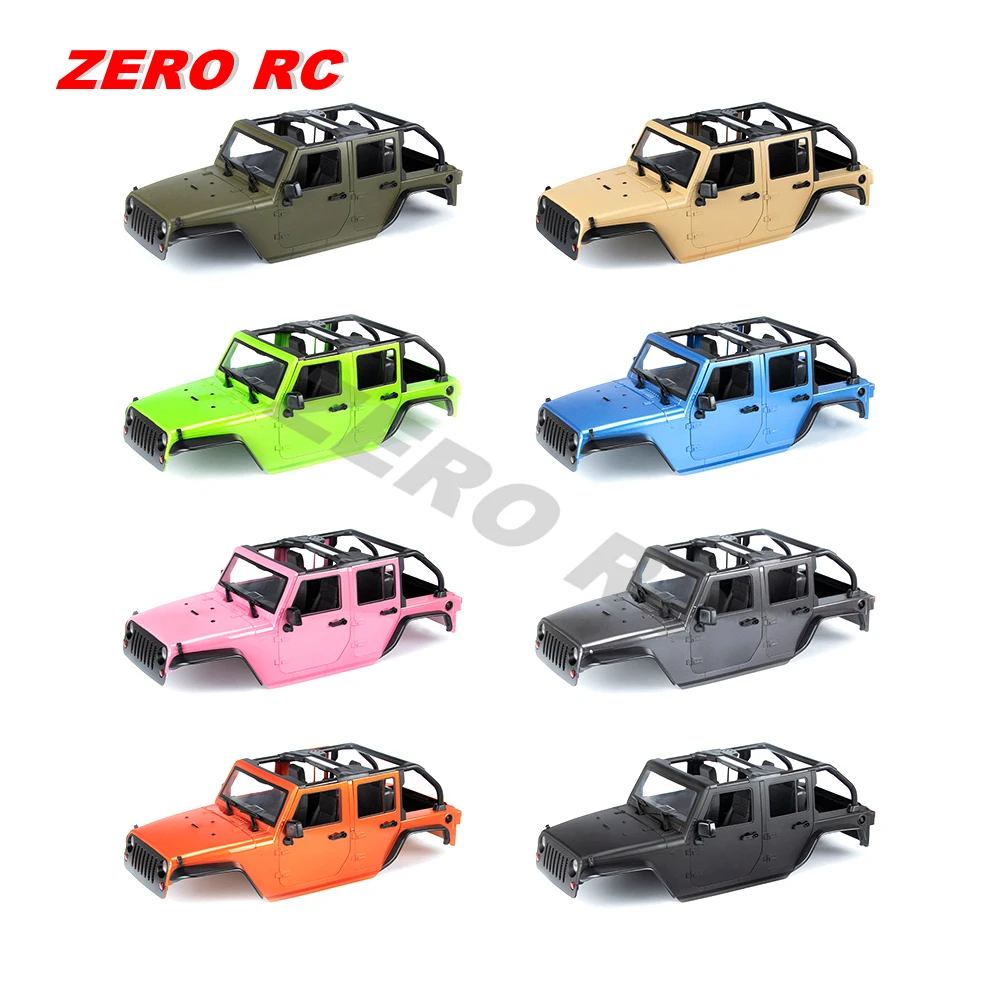 ROCK Crawler 1/10 JEEP WRANGLER RUBICON WITHOUT ROOF Wheelbase 313mm Convertible Hard Body Shell KIT For AXIAL SCX10 RC CAR