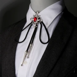 3pcs Collar Rope Unique Bolo Tie Men's Gem Bow tie Ties For Men Women Necklace accessories Wedding Necktie