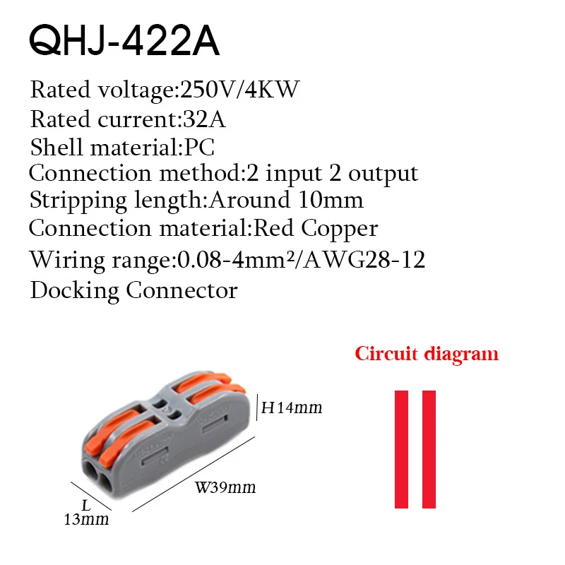 Picture 6: 30PCS Wire Connectors 222 Conductor SPL-3 Push-In Mini Terminal Block Cable Splitter Led Light Butt  Electrical Connector