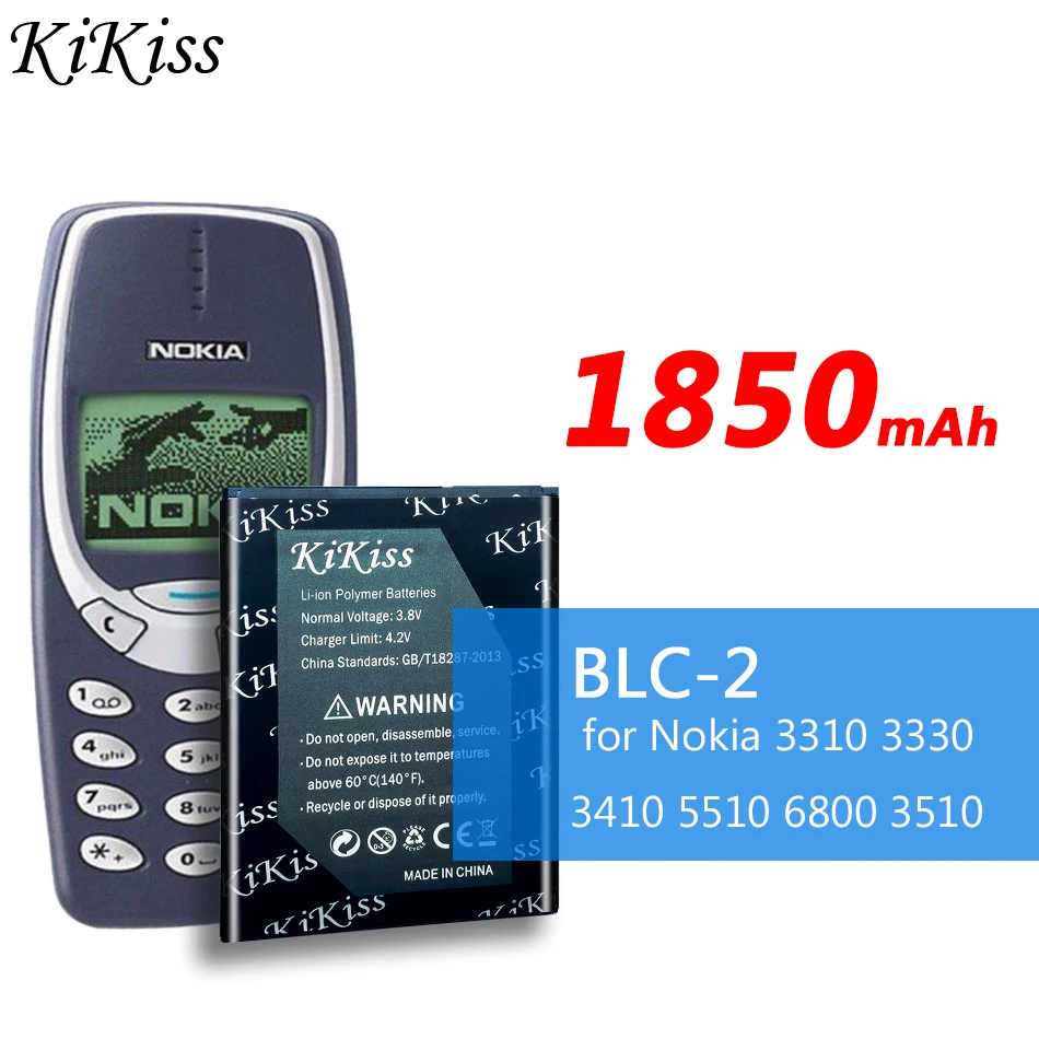 

1850mAh Replacement BLC-2 BLC2 BLC 2 Cell Phone Battery for Nokia 3310 3330 3315 3350 3510 6650 6800 3550 3410 3510 5510