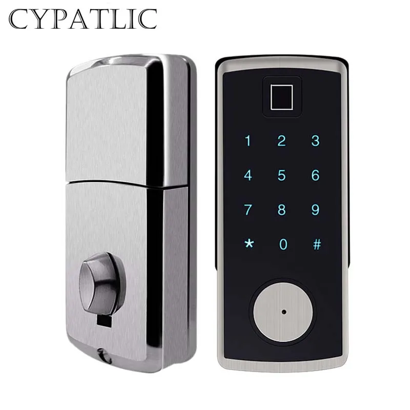 ttlock app wireless bluetooth fingerprint password door lock smart phone control suitable for home office school hotel