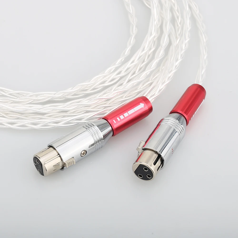 

Hi-Fi XLR кабель Pure 5N OCC посеребренный аудиокабель с XLR разъемом Hifi XLR балансировочная линия аудиосигнала