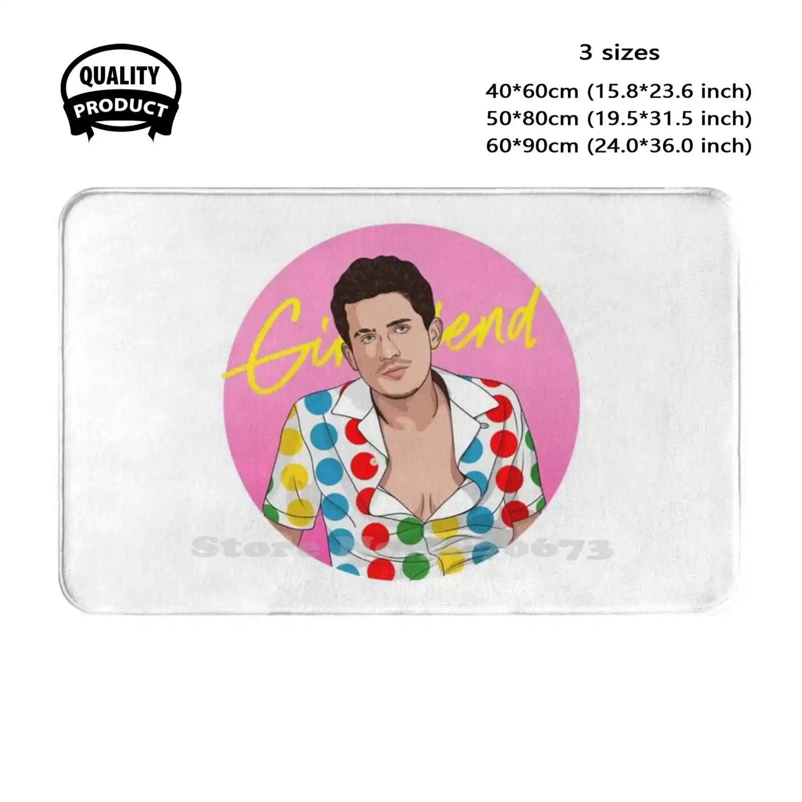 Girlfriend Soft Cushion Home Carpet Door Mat Car Rug Charlie Puth Girlfriend Retro Vintage Games Twister Music Pop Fanart Voice