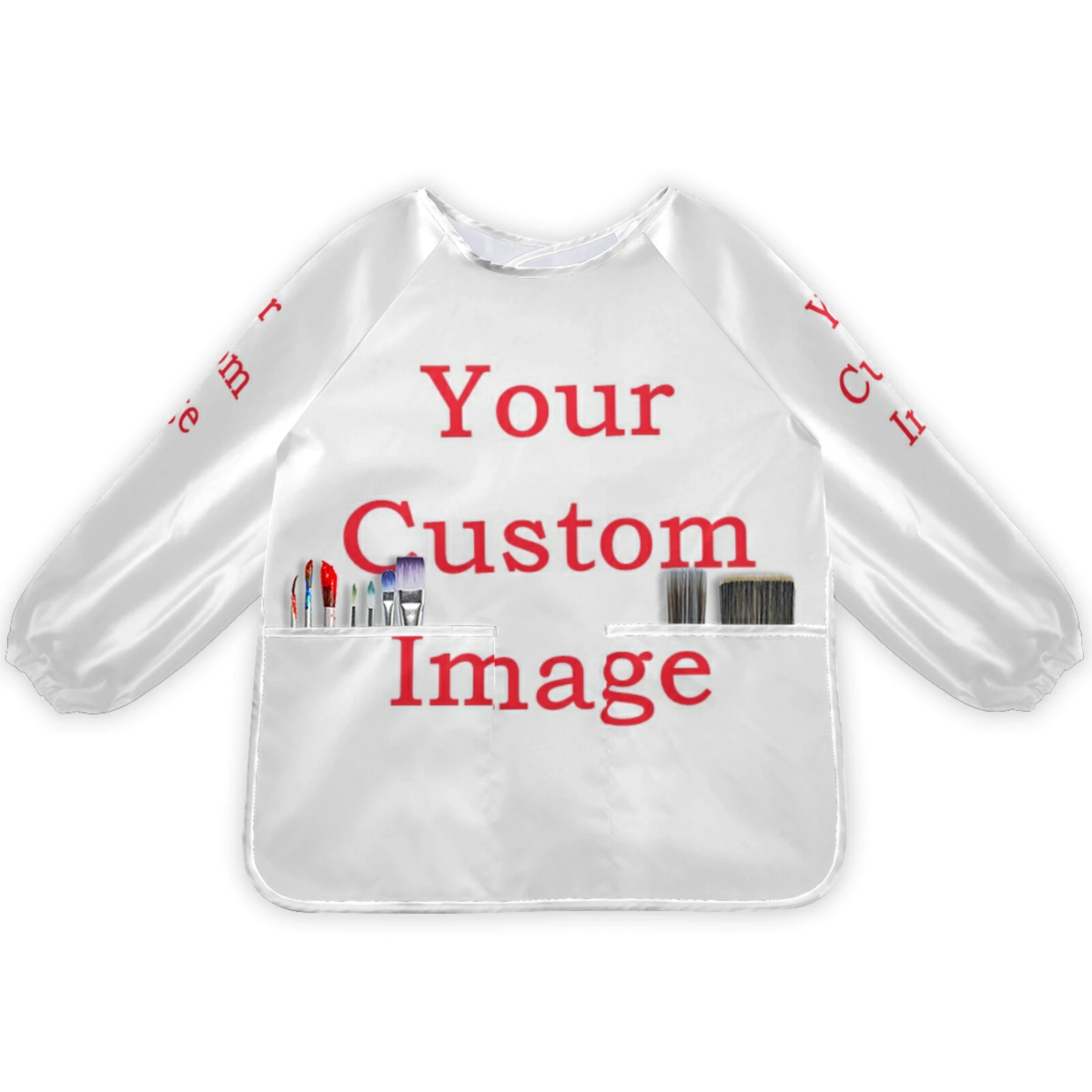 

Custom Children Artist Apron Learning Education Interesting Waterproof Painting Apron Long Sleeve Kids Smock For 2-6 Years Old