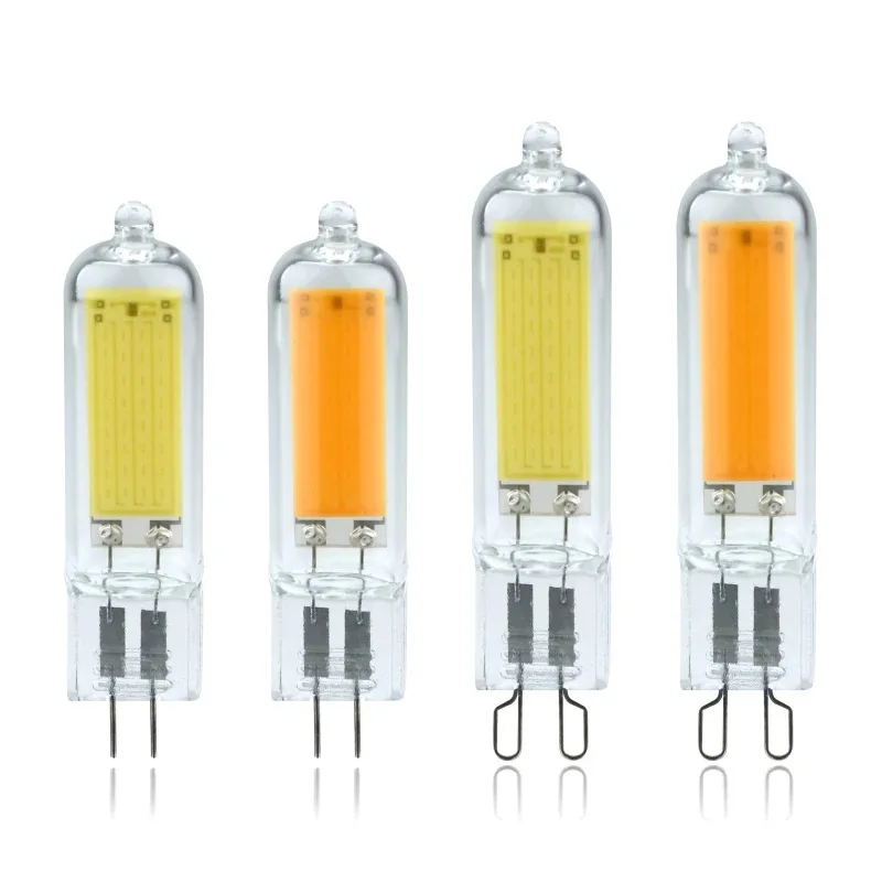 

10pcs Dimmable LED G4 G9 Bulb 3W 5W 220V 110V COB Glass LED Lamp Pendant Crystal Chandelier Bulb 3000k Natural White 4000k 6000k