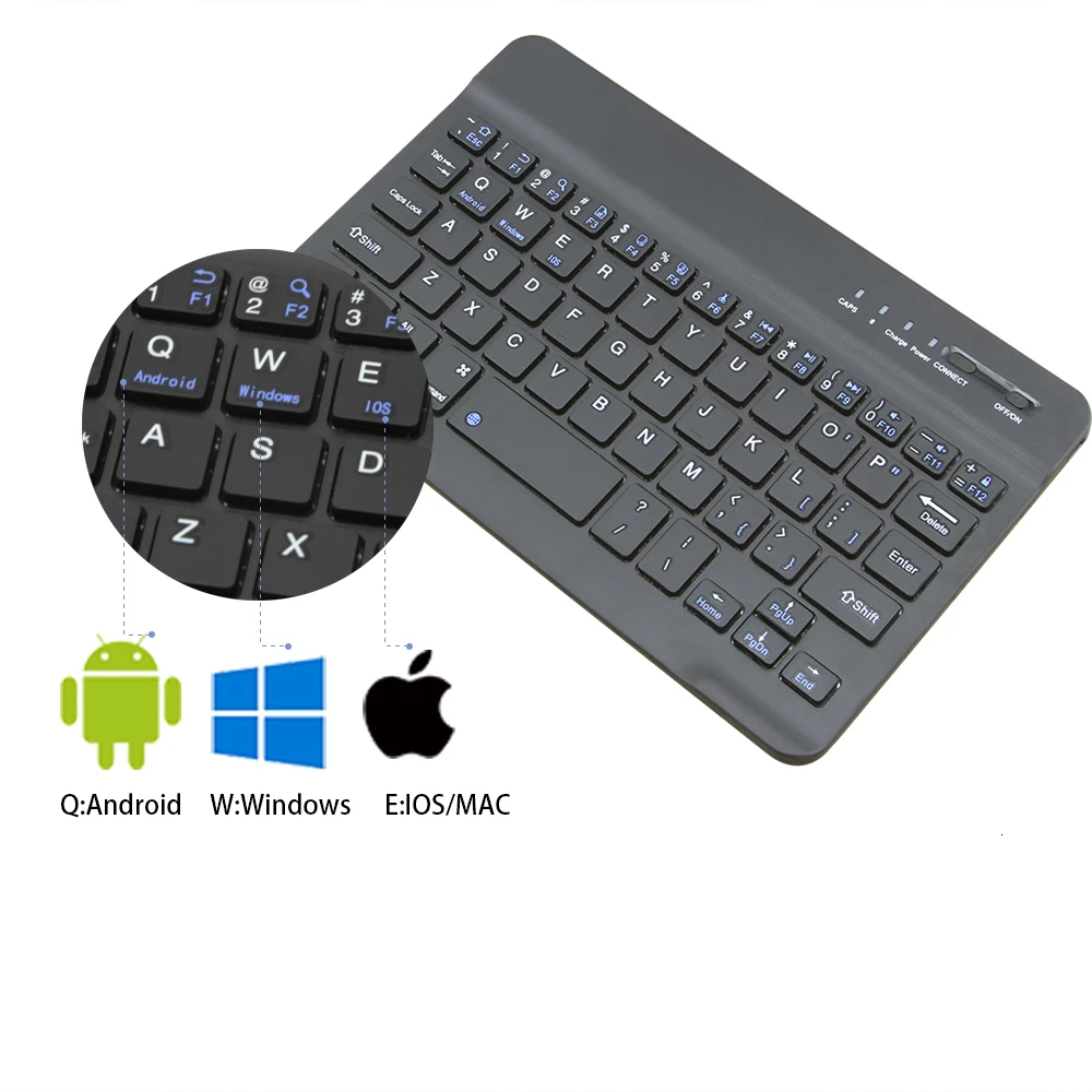 

CHYI Bluetooth Wireless Mini Portable Keyboard Ergonomic Slim Gaming Keypad For Ipad Tablet Android/Apple IOS Smatrphone Laptop