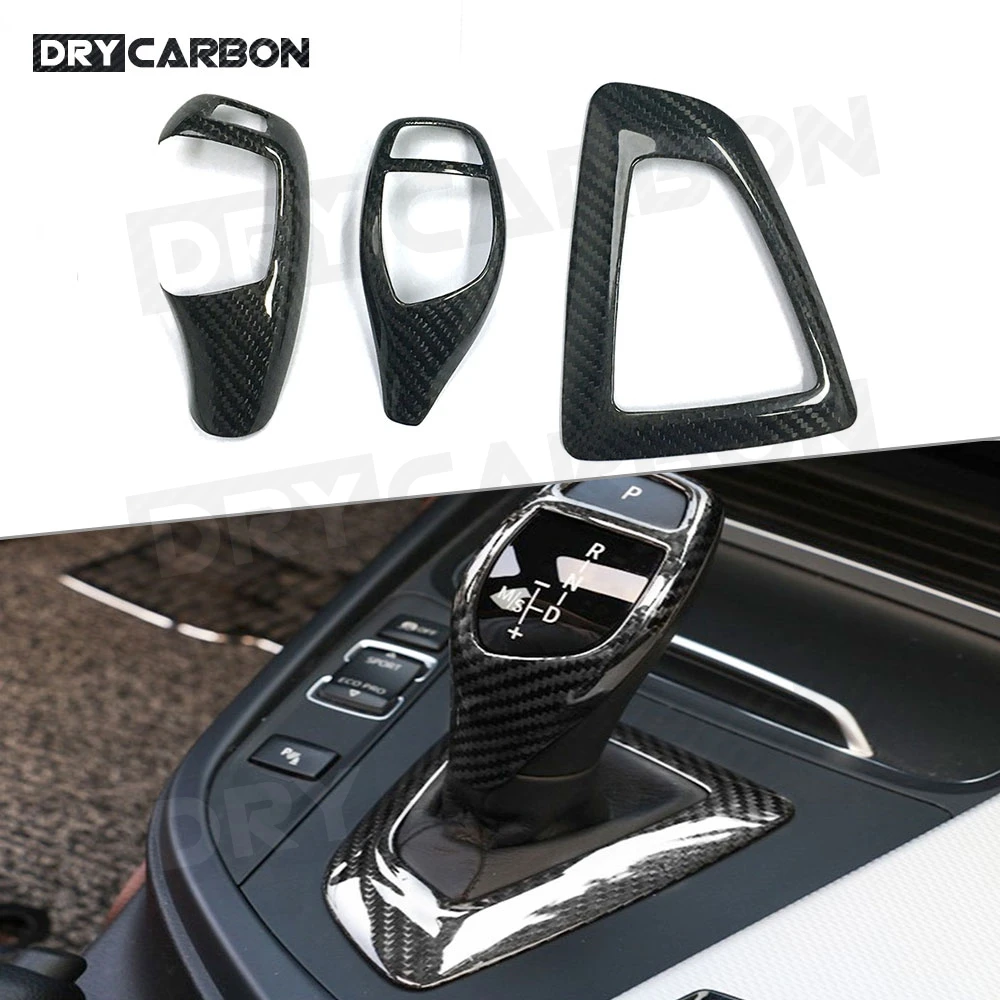 

For 1 2 3 4 Series Carbon Fiber Gear Shift Handle Sleeve Cover Trim for BMW F20 F30 F32 F33 F36 X3 X5 12-18 Car Accessaries LHD