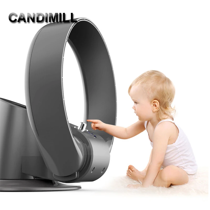 

CANDIMILL 110/220V Bladeless Fan Powerful Soft Wind Wall Fan Home Office Has The Remote Non-blade Less Fan