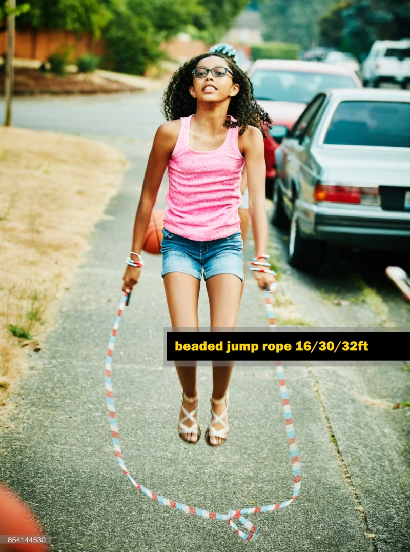 NEVERTOOLATE 30ft 16.5ft 7m 5m 3.6m group team long jump skip rope school kids pvc beaded beads beading