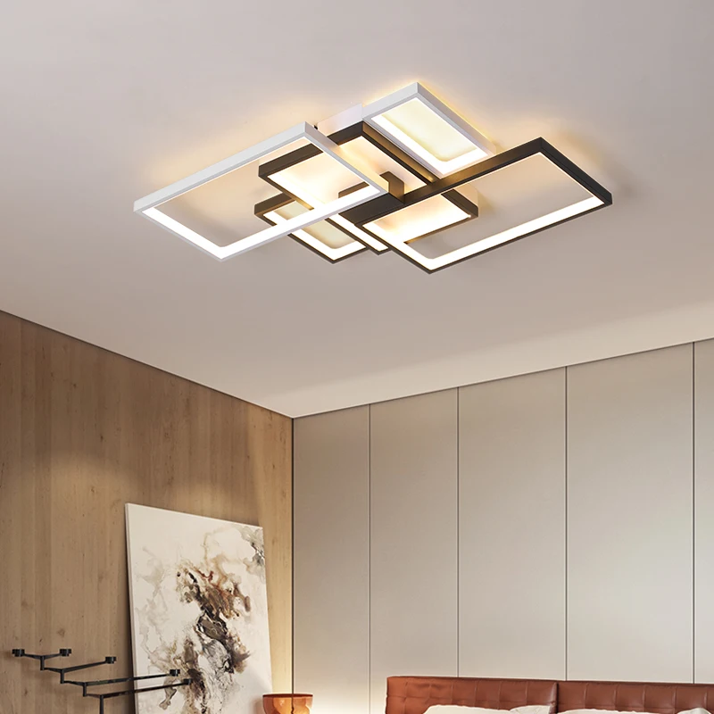 Lamps and Lanterns Simple Modern Personality Led Ceiling Lighting Creative Rectangular Hall Lights New Style Living Room Lights