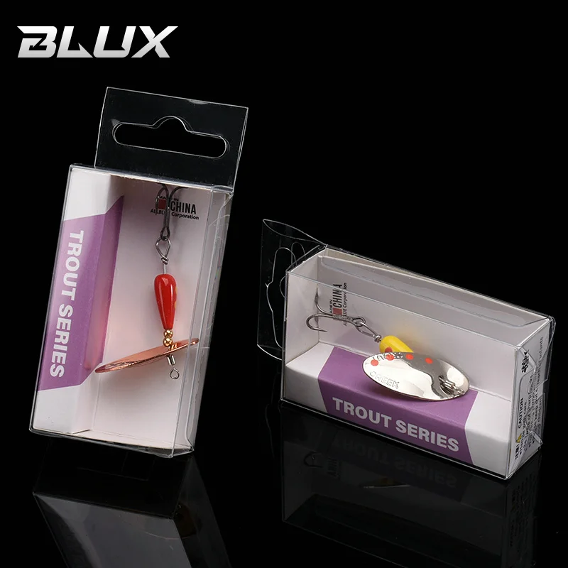 BLUX-AR-S Lâmina giratória Spinner Metal Lure, Latão duro Artificial Spoon Bait, Cobre Equipamento De Pesca, Freshwater Creek Trout, 3.5g