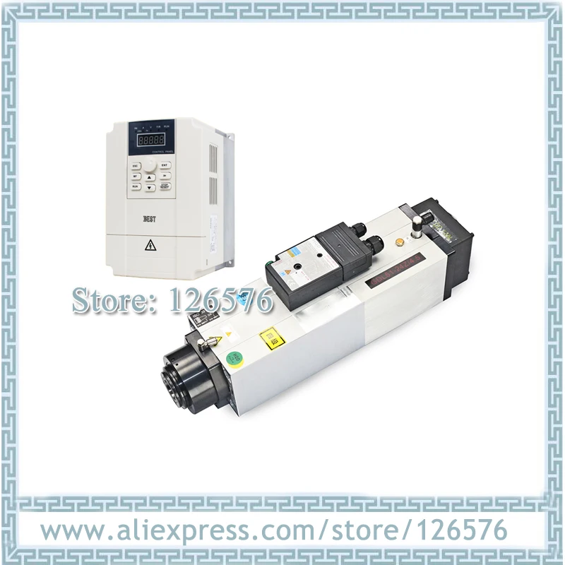 GDL60-30-24Z/6.0 ATC 6KW ISO30 Automatic air cooled spindle motor 24000rpm 800HZ + 7.5KW VFD Inverter