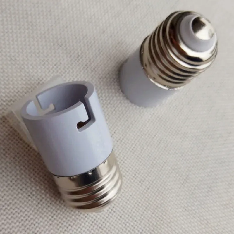 300Pcs Fireproof Material Adaptor Converter E27 To B22 Base Socket Adapter Led Lamps Bulb Holder Lighting