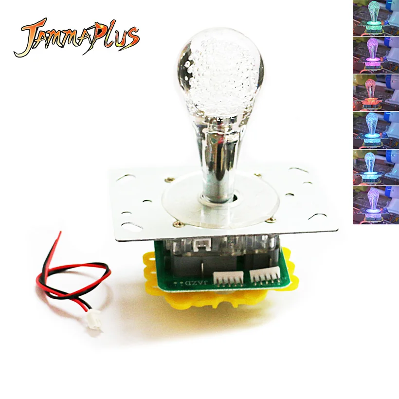 Beautiful Arcade joystick colorful Illuminated LED Joystick Switchable from 8 way to 4 way with oval crystal ball