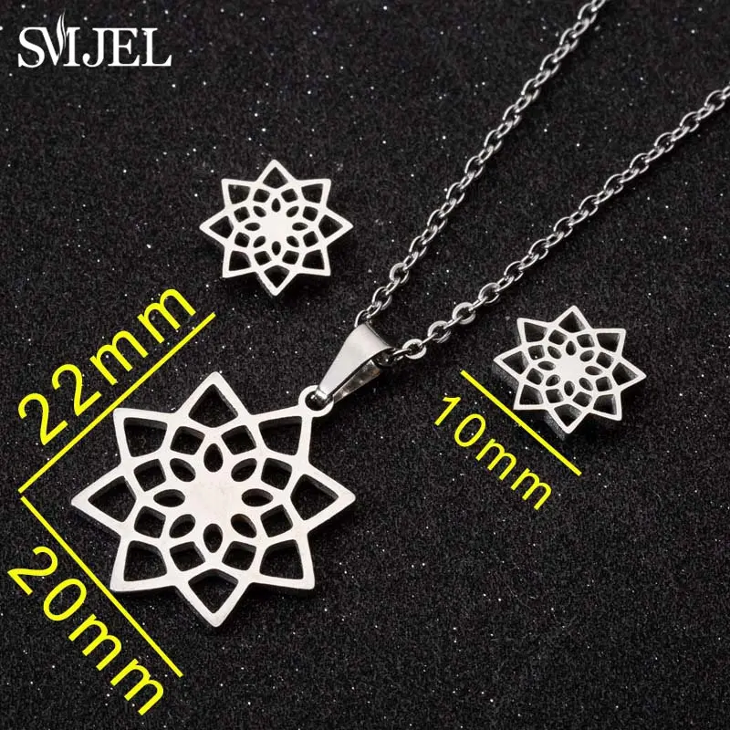 Cute Stainless Steel Butterfly Necklace & Earrings Set