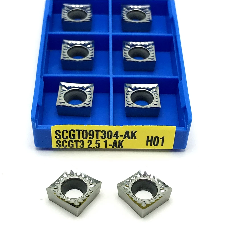 SCGT09T302 AK H01 inserti in metallo duro utensile da taglio inserti in alluminio utensile per tornitura interna SCGT 09 t302 utensili per tornitura in legno duro
