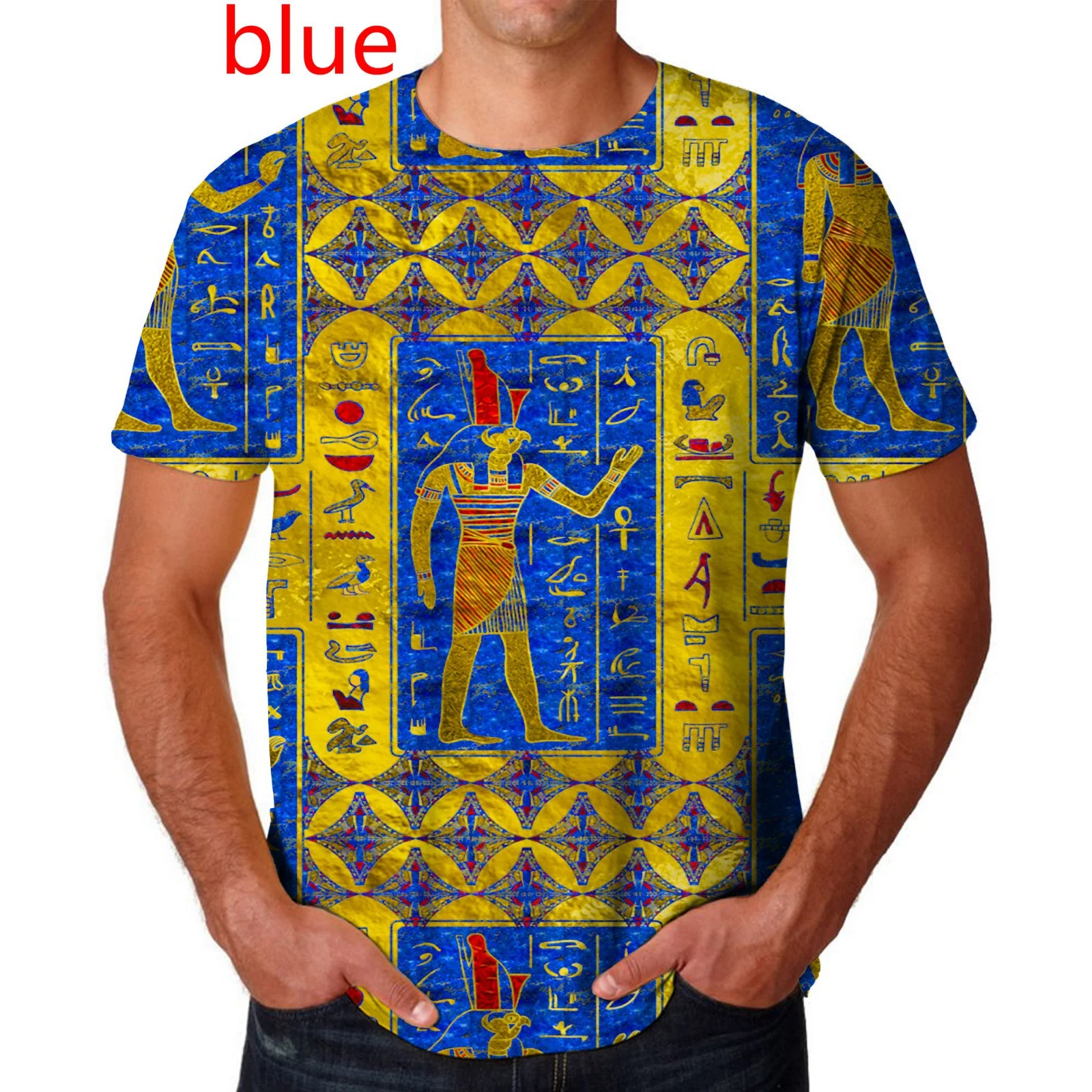 2021 Newest Ancient Egypt Harajuku Pharaoh Anubis 3d Printed T Shirt Casual Retro Culture Tee Funny Short Sleeve Tops