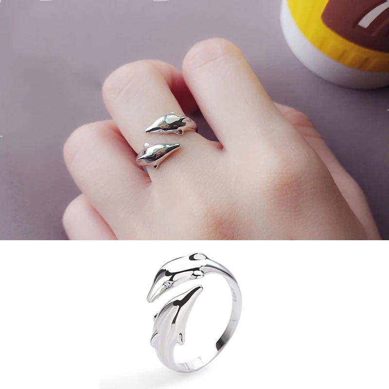 Versilberte Blütenblätter-Ringe für Frauen, süßer, schlichter, modischer, offener, verstellbarer Schmetterlingsring, Partyschmuck, Geburtstagsgeschenk – Detail 18