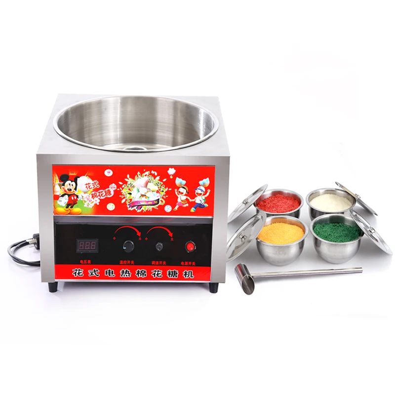 Cotton Candy Machine Business Fully Automatic Electric Heating Cotton Candy Machine Colored Fancy Brushed Marshmallow candy cart