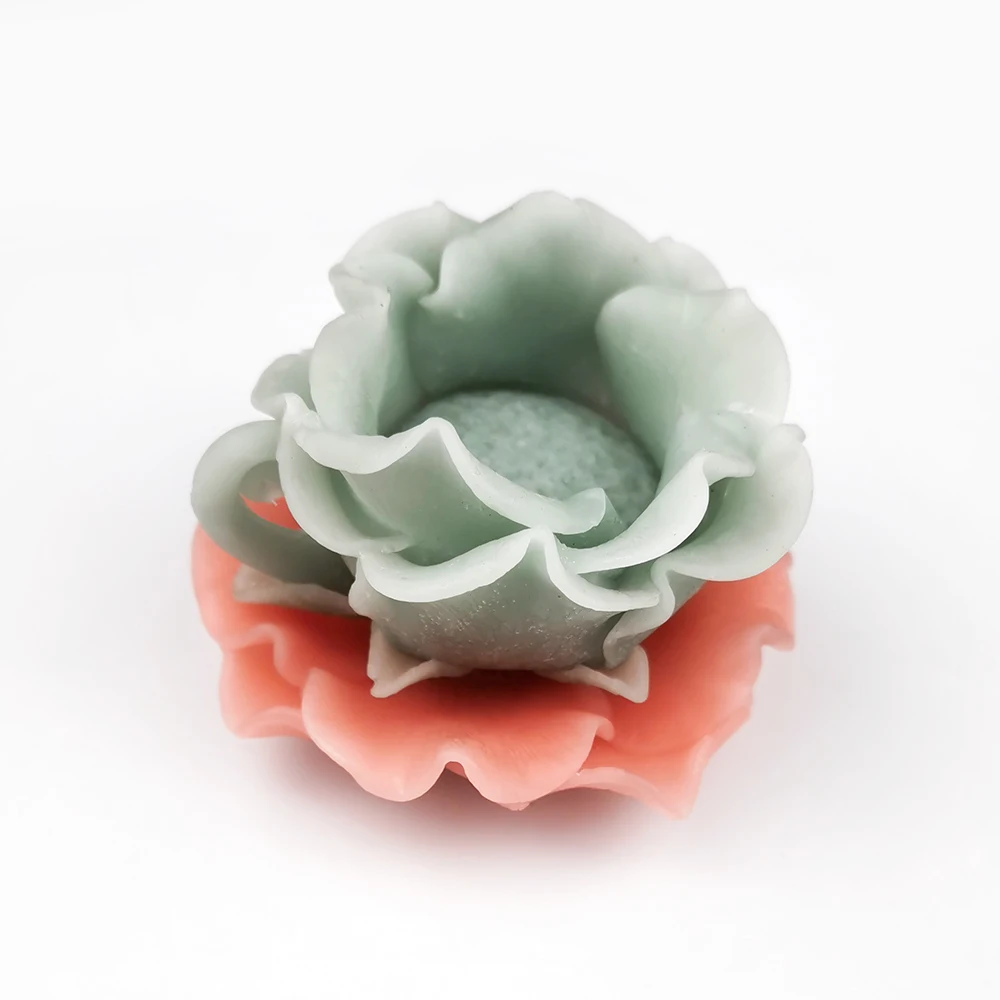 PRZY Mould Silicone Flowers Cup Daisy Rose Peony Soap Molds Fondant Soap Molds Handmade Mold Clay Resin Candle Mould