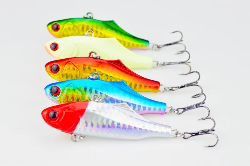 5 PCS 2016 new export lures VIB submerged bait bag vibration lead fish bionic bait Lure Fishing Tackle full set