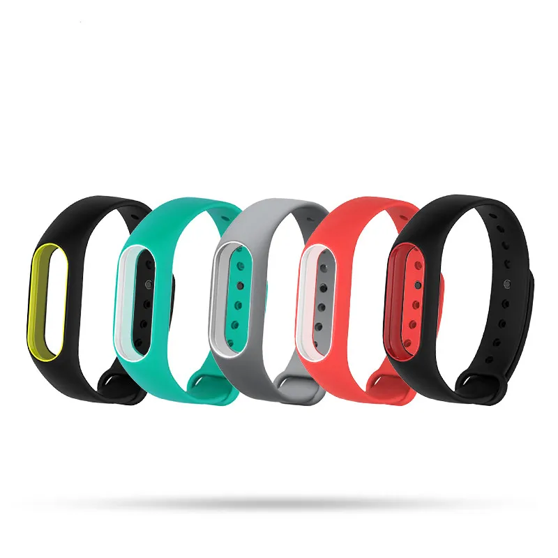 Wrist Strap for Xiaomi Mi Band 2 Colorful Belt Silicone Straps Wrist Band for Miband 2 Smart Bracelet Wearable Smart Accessories