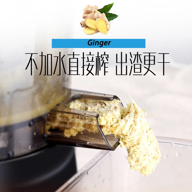 Exprimidor lento 7LV, Extractor de prensa en frío con tornillo, sin filtro, fácil de lavar, máquina exprimidora eléctrica de frutas de gran calibre