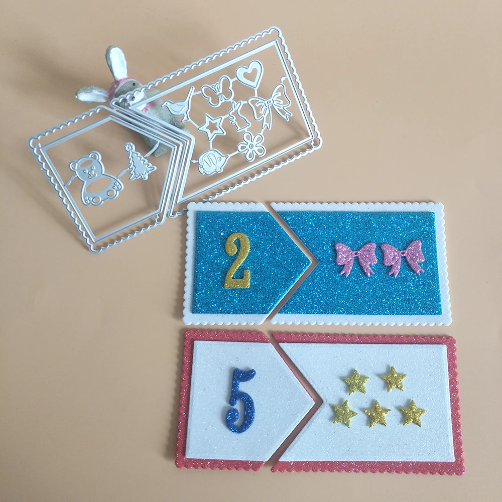 Children's Math Learning Cards cutting dies DIY scrapbook, embossed card making, photo album decoration, handmade crafts