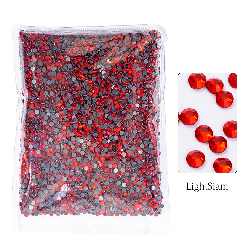 

DMC Wholesale 14400pcs/bag Hot Fix Flatback Rhinestone for Clothes Bags Accessories Top Quality Crystal Fabric Garment Stones