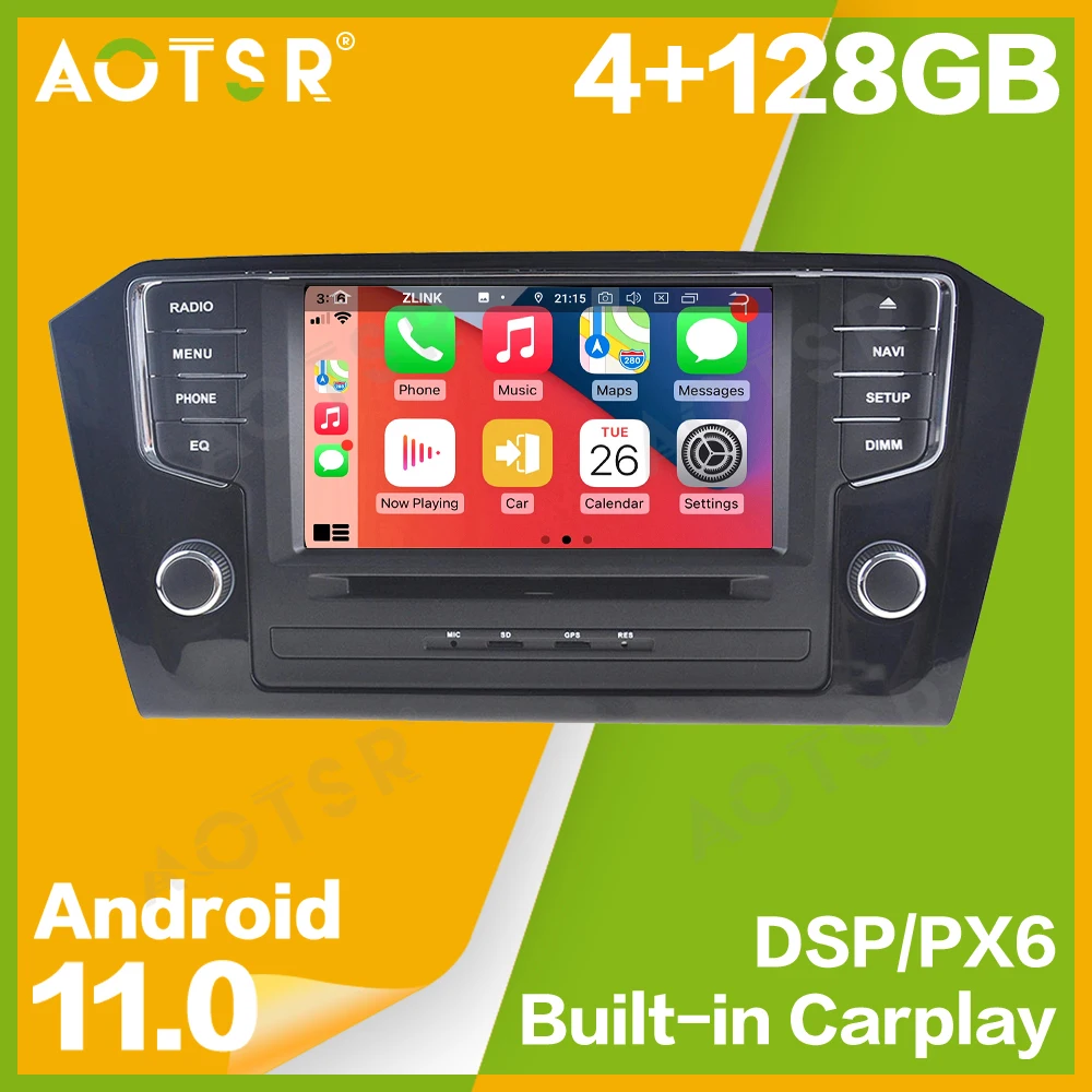 

Для Volkswagen PASSAT 2015 2016 2017 2018 Android 11 Автомобильный радиоплеер GPS-навигация Головное устройство Мультимедиа Стерео WIFI DSP BT