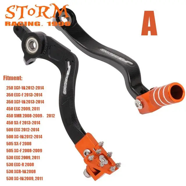 CNC Motorcycle Foot Brake Pedal Footpegs Shift Lever For KTM SX SXS SXS-F SX-F XC XC-W XC-F EXC EXC-F 125 144 150-505 530